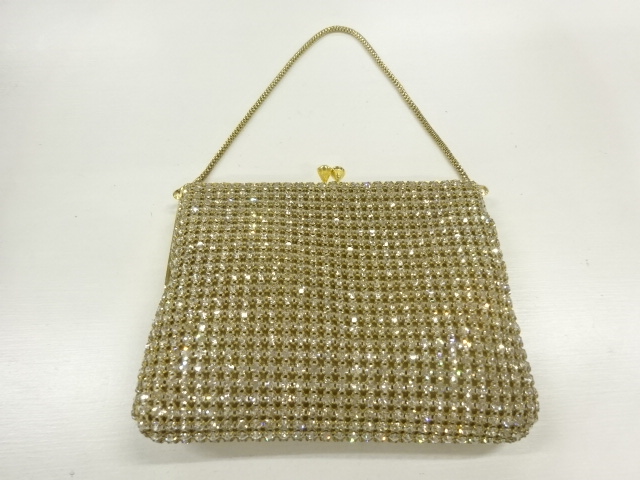 アンティーク　ラインストーンバッグ